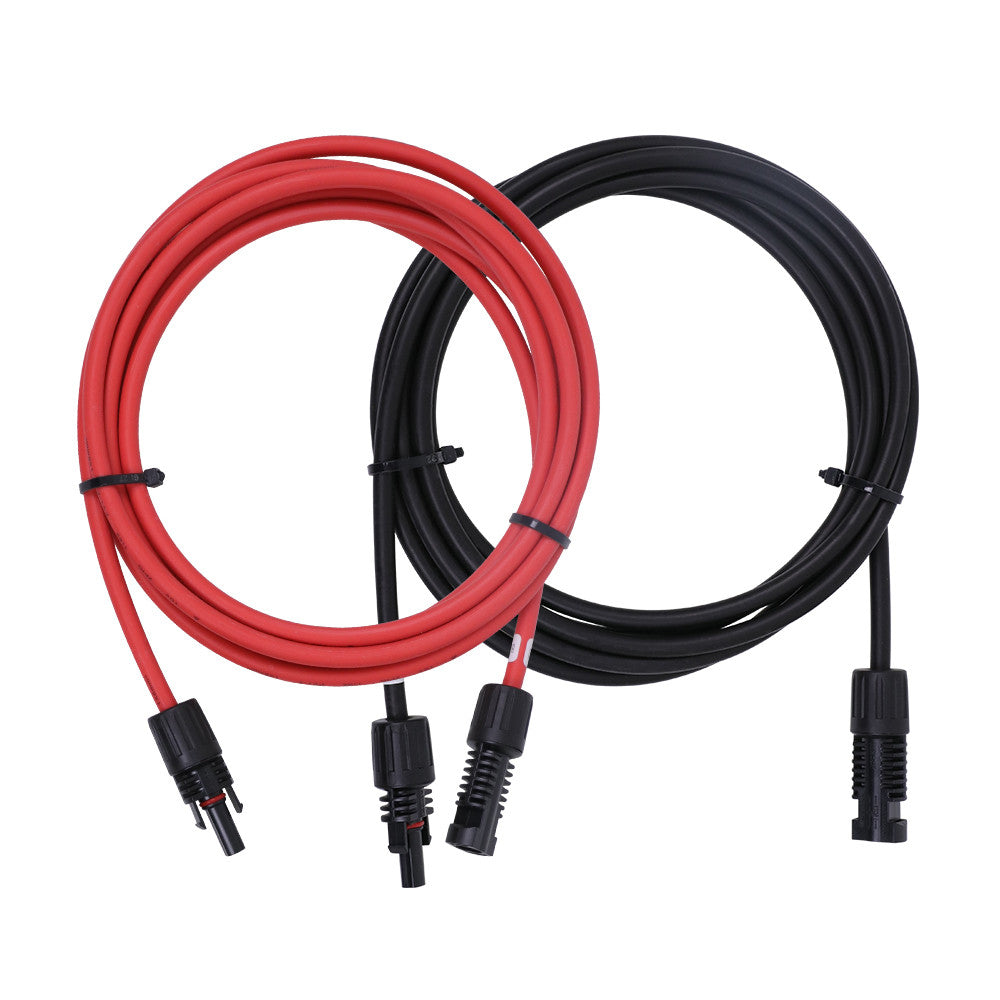 Renogy Solar Extension Cables with MC4 Connectors One Pair Red & Black