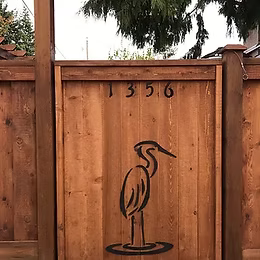HERON - Fence Art (18" x 30")
