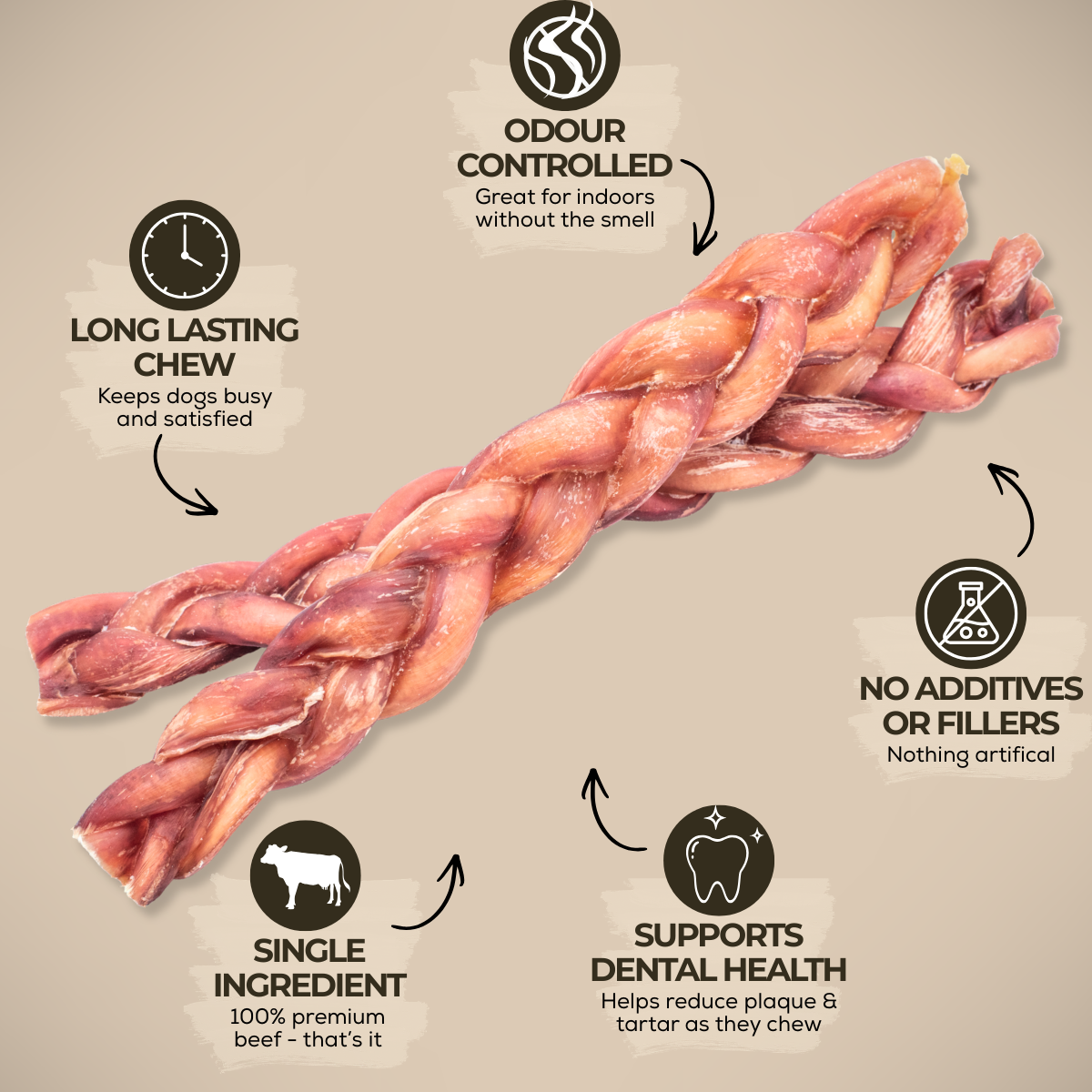 12 Inch Thick Braided Bully Stick