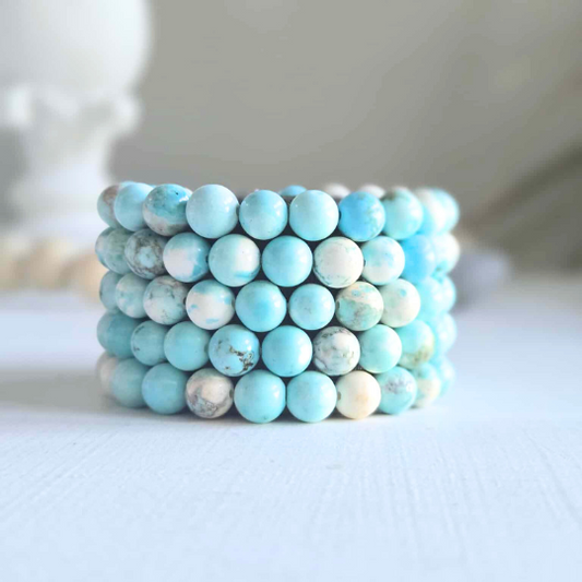 Magnesite Turquoise Gemstone Bracelet - North America Solutions Ltd
