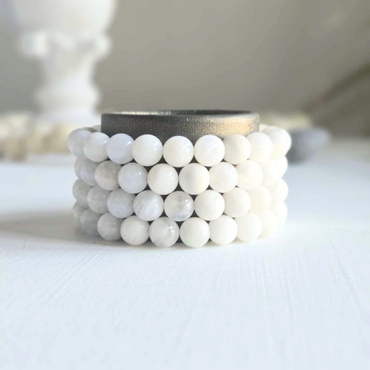 Moonstone Gemstone Bead Bracelet - North America Solutions Ltd