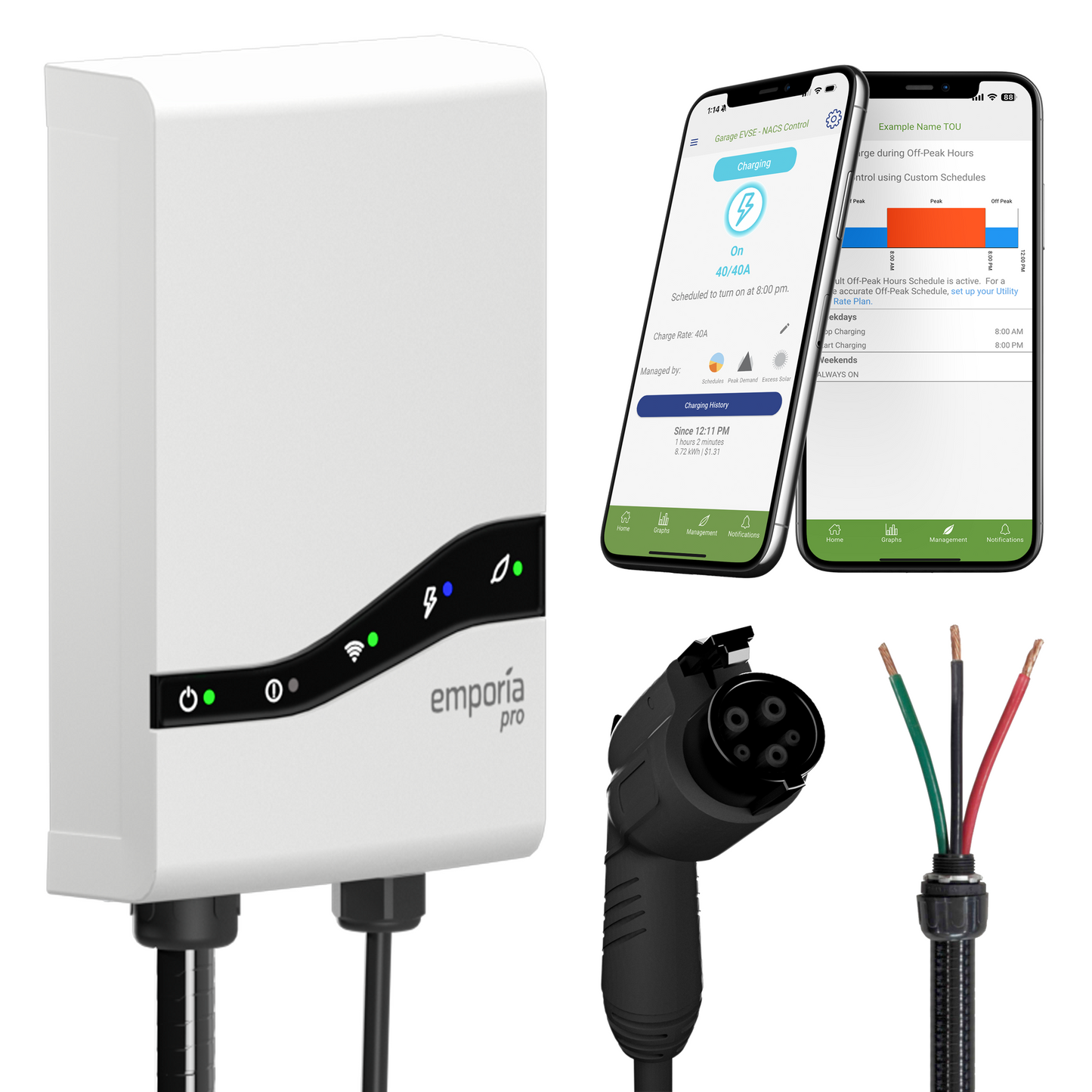 Emporia Pro 48A Level 2 EV Charger – Smart Commercial & Home Charging Station