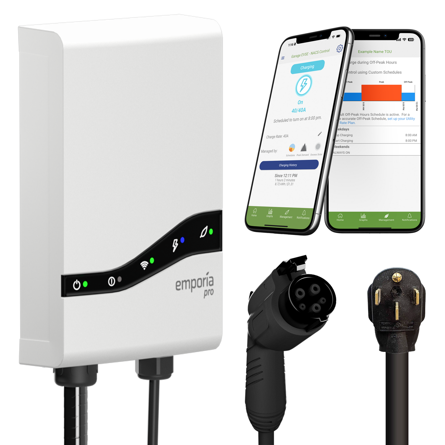Emporia Pro 48A Level 2 EV Charger – Smart Commercial & Home Charging Station
