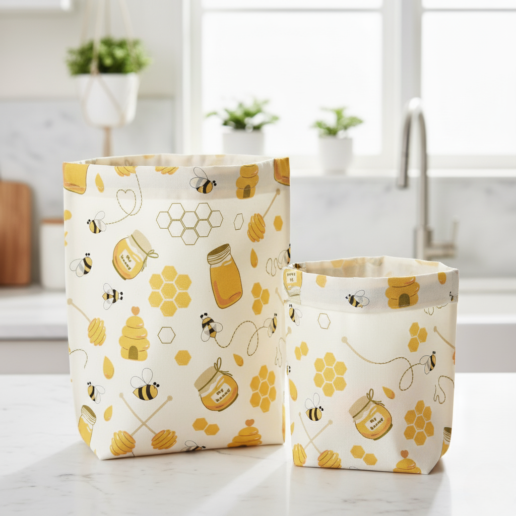 Beeswax Food Bags (2-Pack) | Sustainable Storage Made Simple