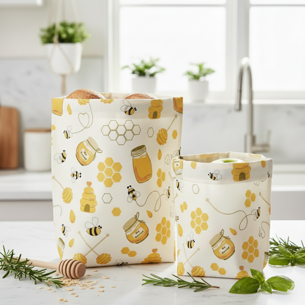 Beeswax Food Bags (2-Pack) | Sustainable Storage Made Simple