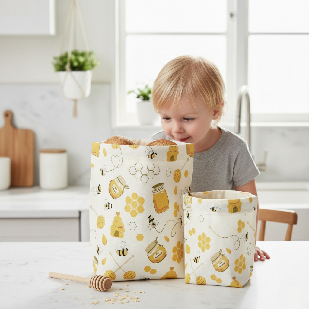 Beeswax Food Bags (2-Pack) | Sustainable Storage Made Simple