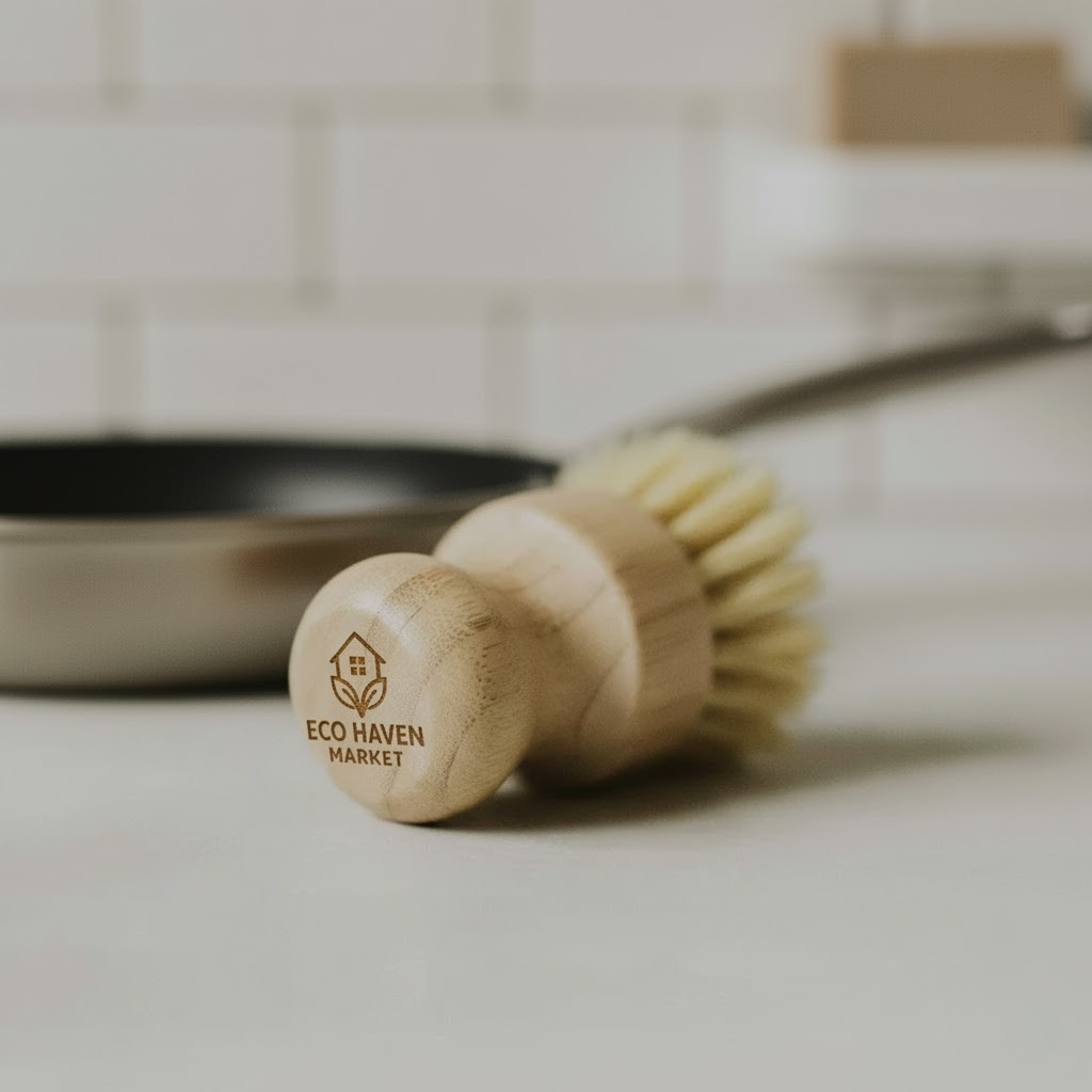Bamboo Dish Brush with Sisal Bristles | Zero-Waste Cleaning