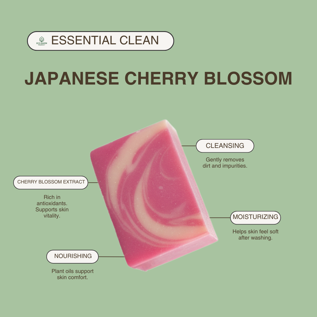 Japanese Cherry Blossom Soap Bar | Gentle Floral Cleanse