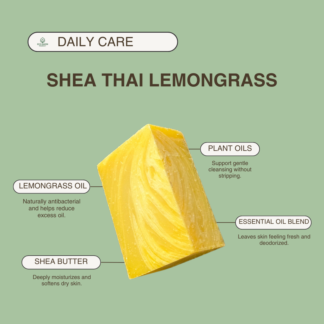 Shea & Thai Lemongrass Soap Bar | Bright & Creamy