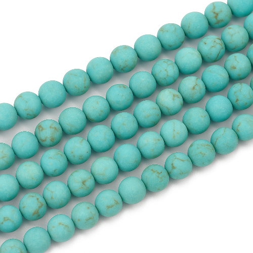 Howlite Turquoise Frosted Gemstone Bead - North America Solutions Ltd