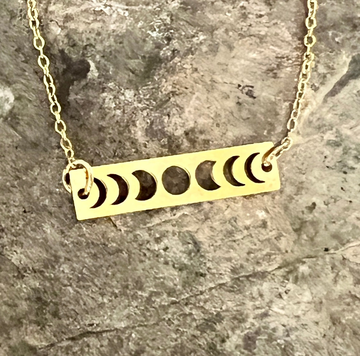 Lunar Journey Moon Phases Necklace