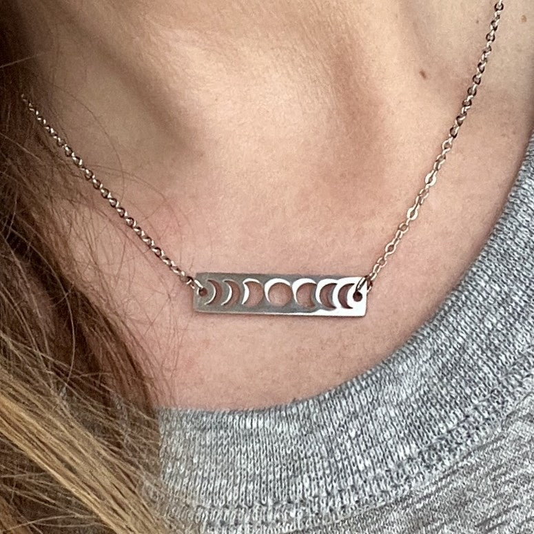 Lunar Journey Moon Phases Necklace
