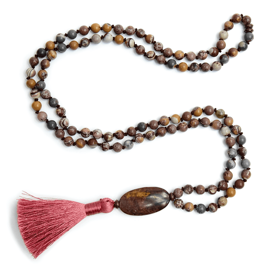 Desert Beauty Meditation Mala – 108 Beads of Sonora & Red Creek Jasper