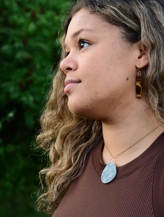 Kambaba Jasper Slice Necklace