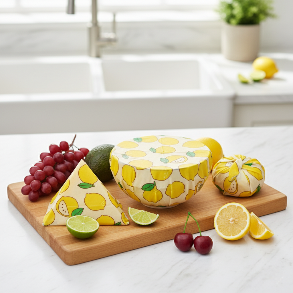 Reusable Beeswax Food Wraps (3-Pack) | Plastic-Free & Zero-Waste
