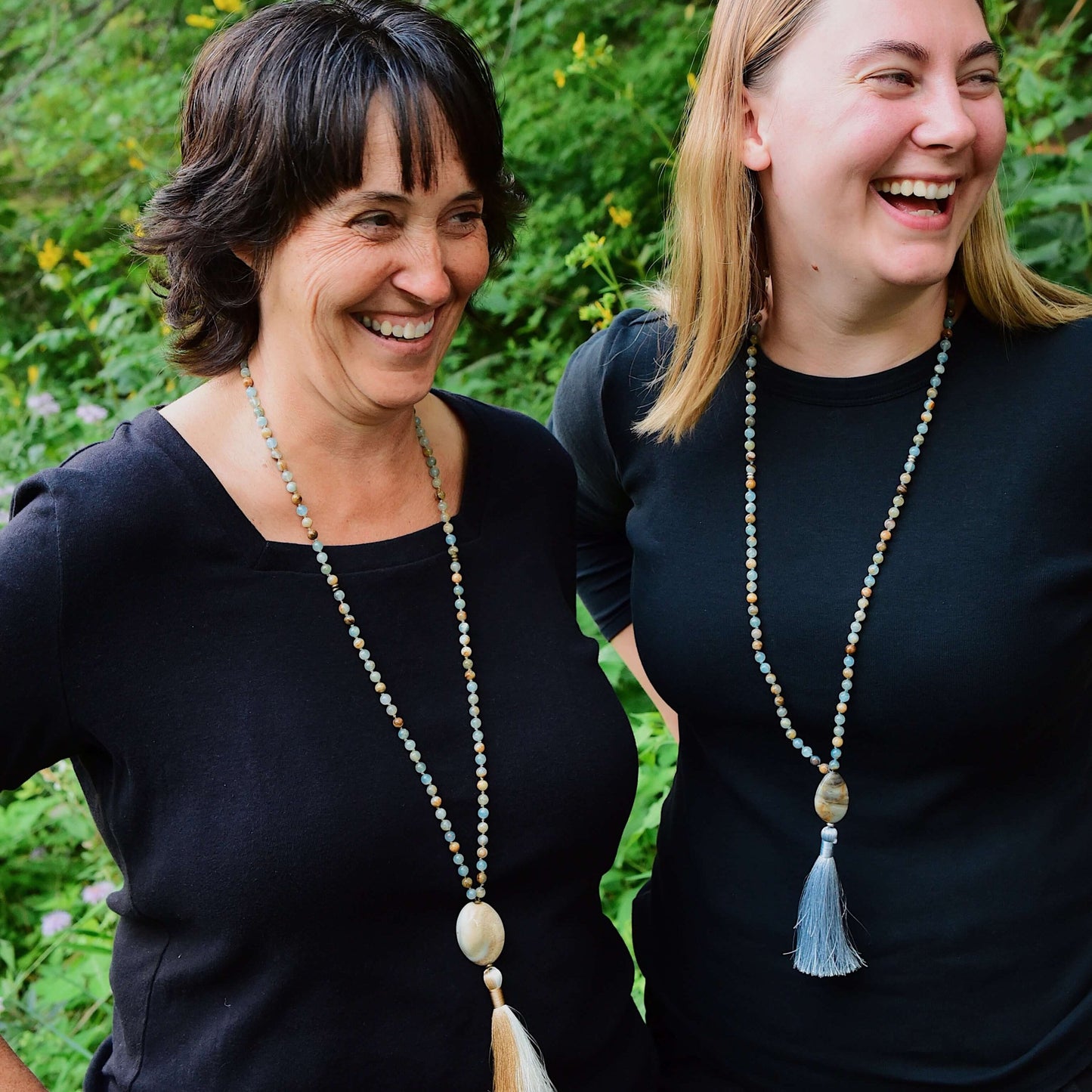 Smooth Sailing Meditation Mala – Lemurian Aquatine Calcite for Confidence & Calm