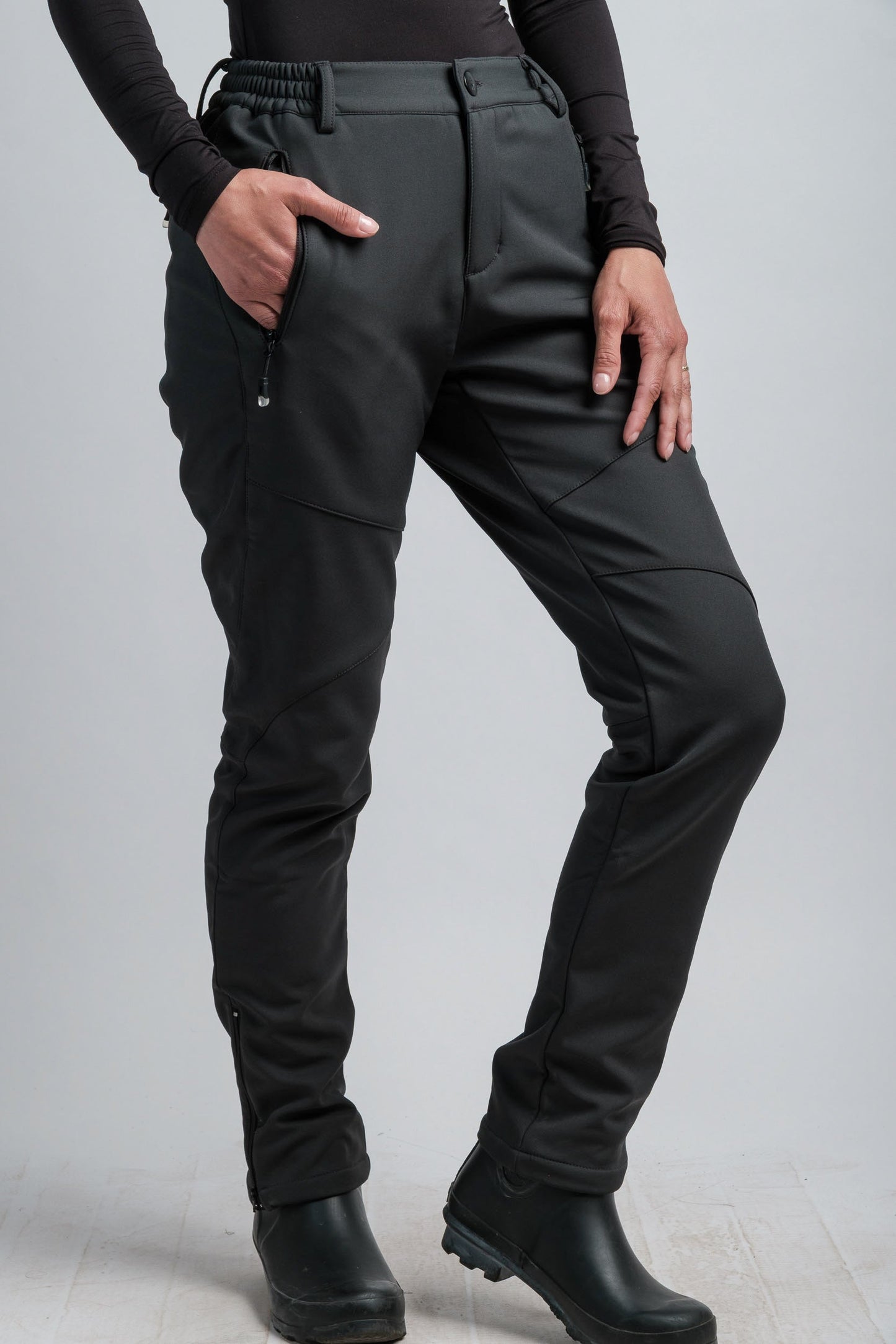 Women's Gray High Waist V2 Adventure Water Resistant Pants