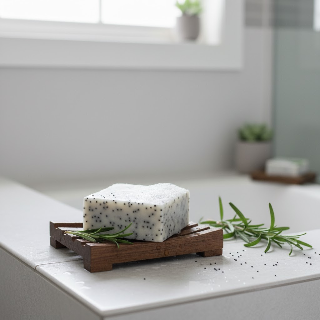 Rosemary & Poppy Seed Shampoo Bar | Stimulate & Cleanse
