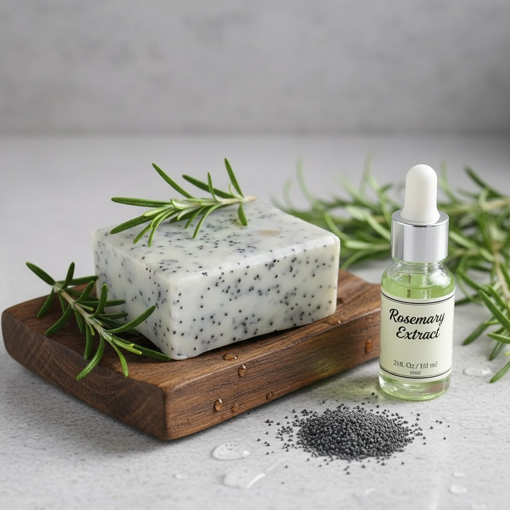 Rosemary & Poppy Seed Shampoo Bar | Stimulate & Cleanse