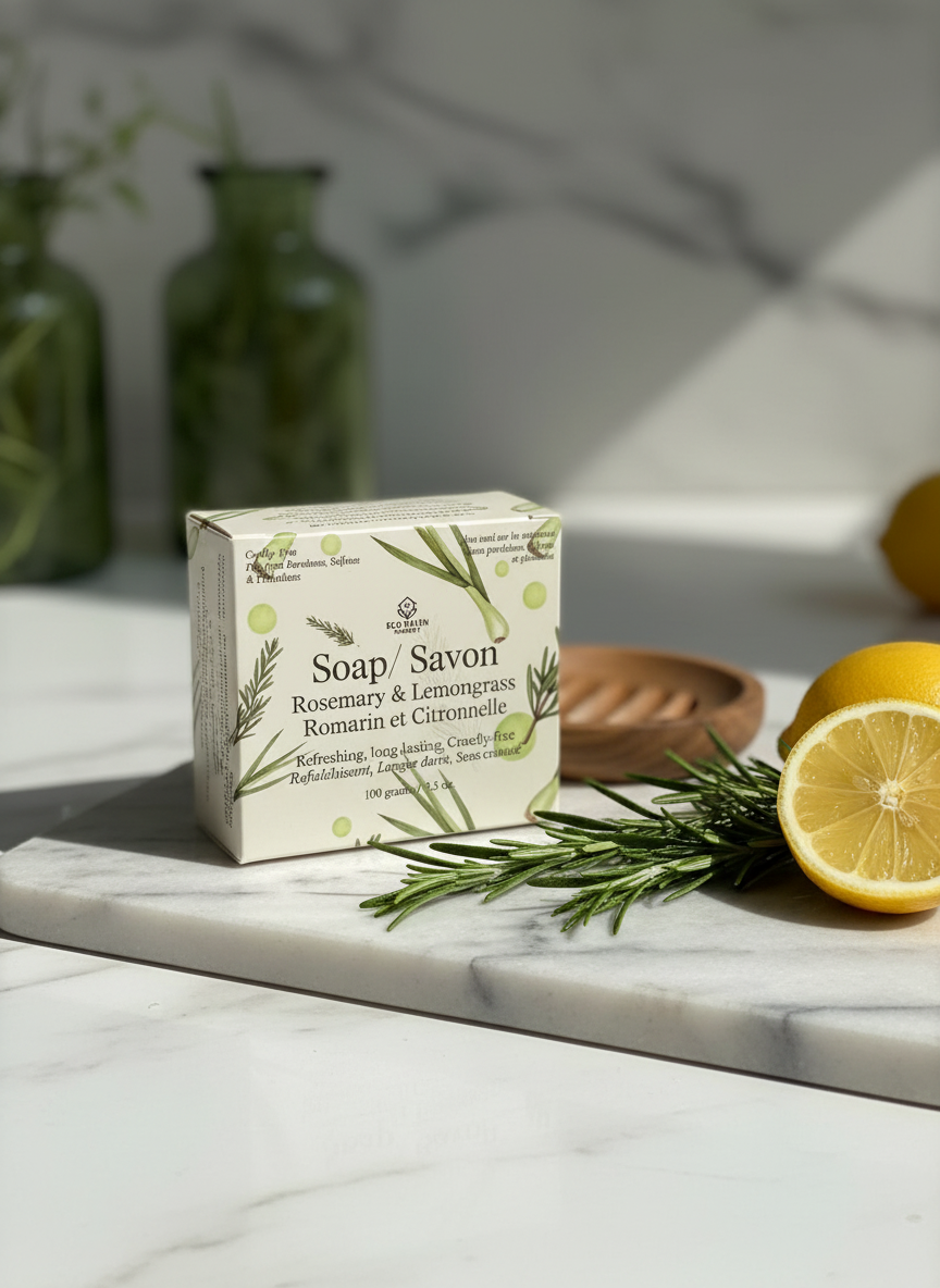 Rosemary + Lemongrass Soap Bar | Cleanse & Energize