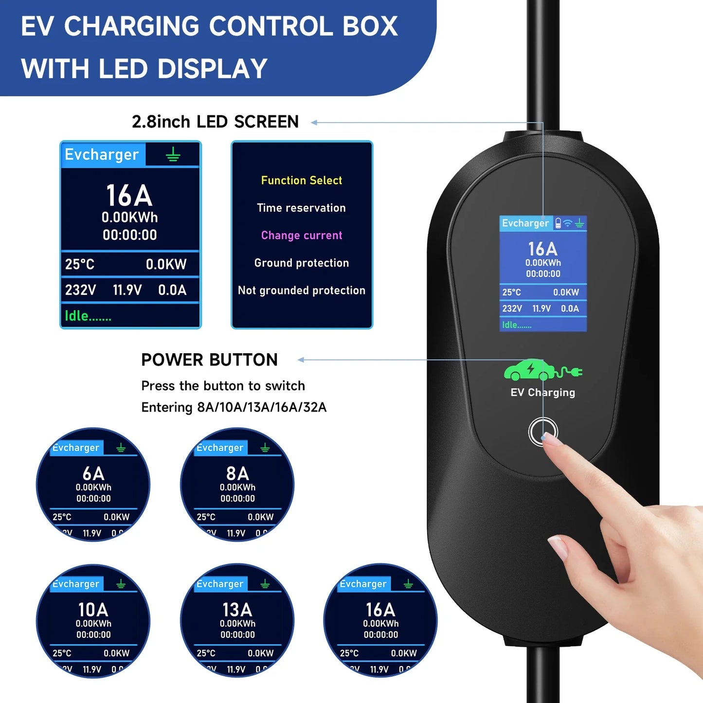 Portable EV Charger 3.6KW WiFi