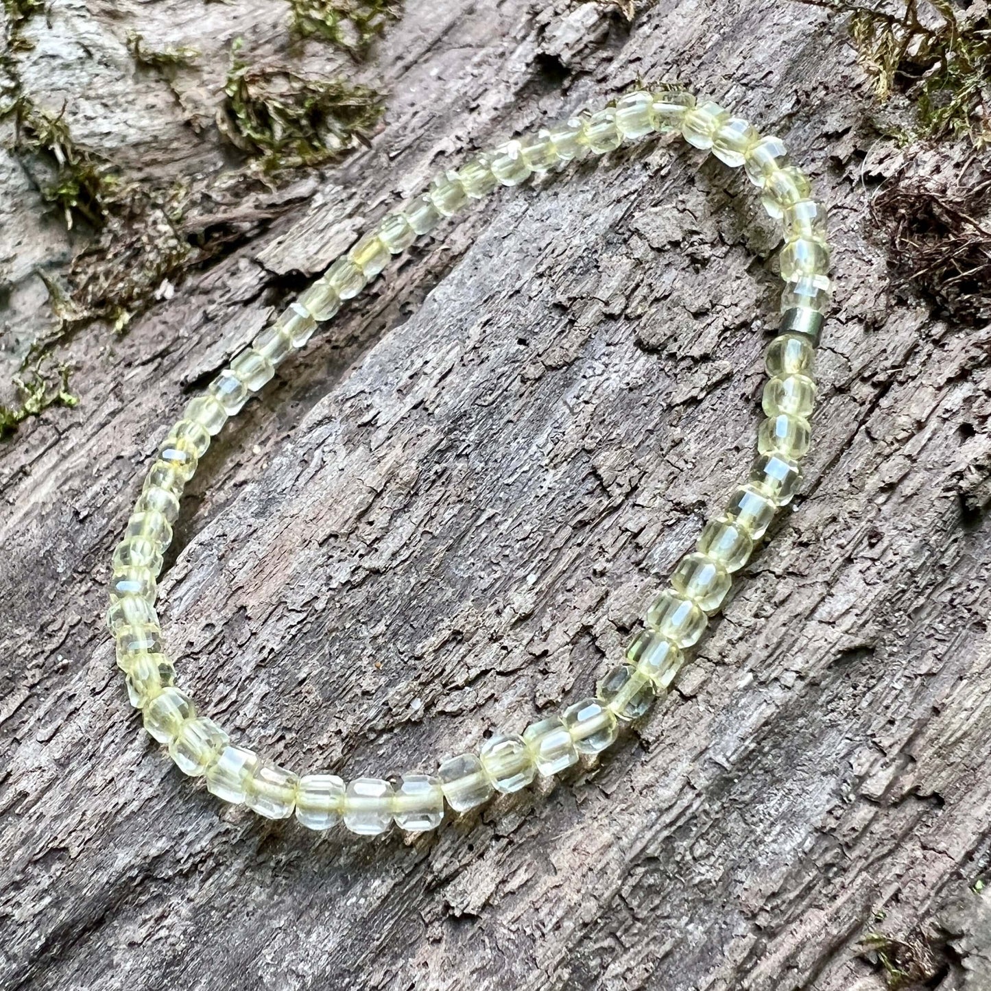 Citrine Cube Bracelet - Subtle Radiance Collection