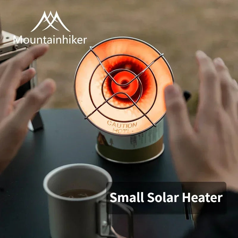 Mini SunGlow Portable Solar-Assisted Camping Stove for Outdoor Cooking & Warmth