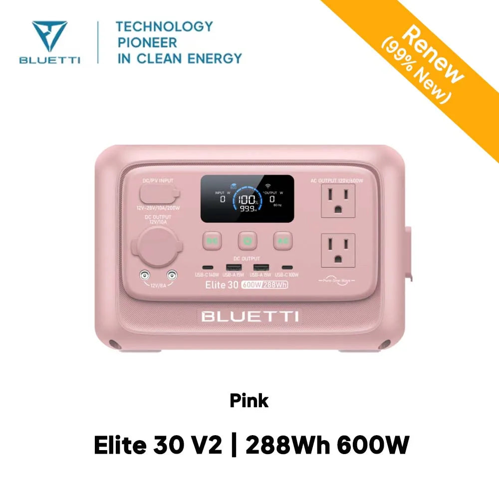 BLUETTI Elite 30 V2 Portable Power Station  Generator For Outdoor Camping Home Emerge