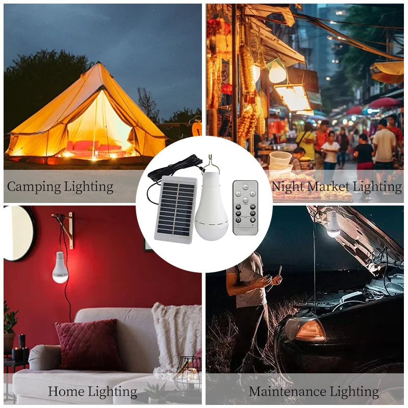 Rechargeable Solar Camping Light with remote control