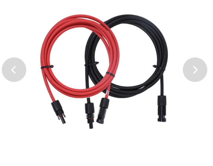 Renogy Solar Extension Cables with MC4 Connectors One Pair Red & Black