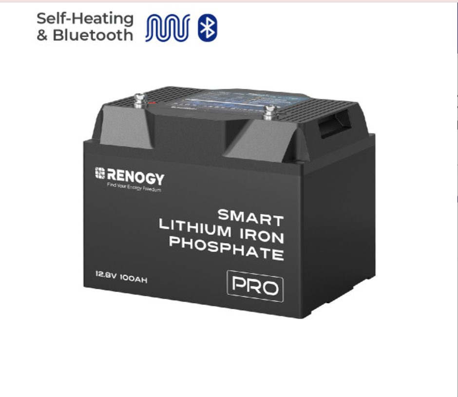 Pro 12V 100Ah Smart LiFePO4 Battery with Bluetooth & Self-Heating Technology
