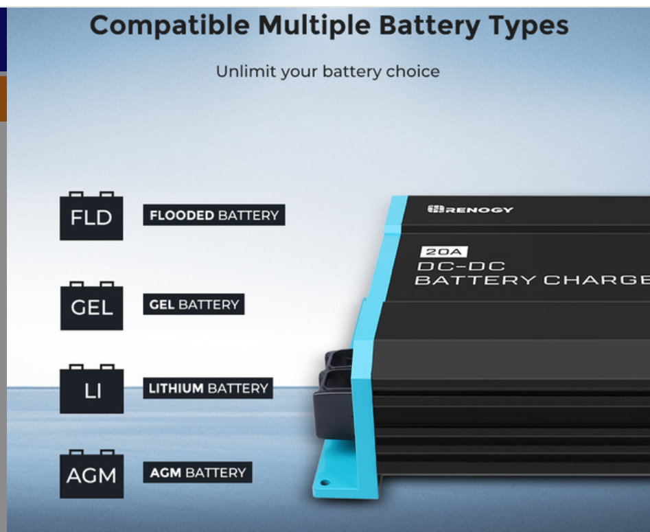 12V On-Board Battery Charger, Smart Charging System for Marine and RV Batteries
