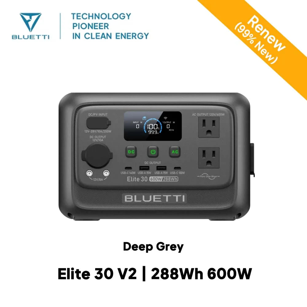 BLUETTI Elite 30 V2 Portable Power Station  Generator For Outdoor Camping Home Emerge