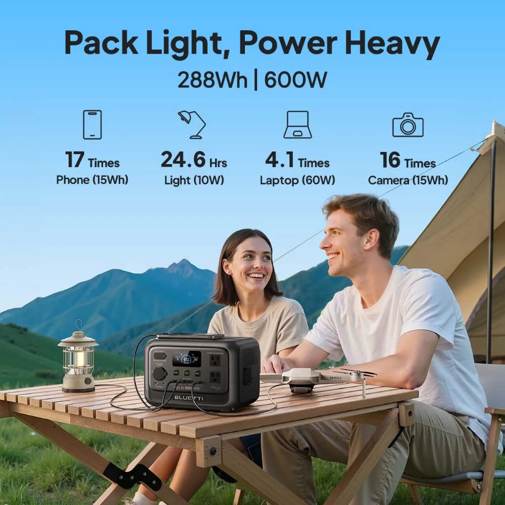 BLUETTI Elite 30 V2 Portable Power Station  Generator For Outdoor Camping Home Emerge