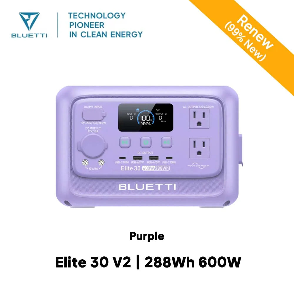 BLUETTI Elite 30 V2 Portable Power Station  Generator For Outdoor Camping Home Emerge