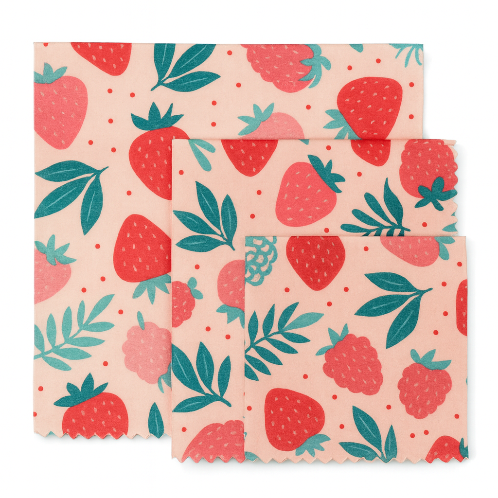 Reusable Beeswax Food Wraps (3-Pack) | Plastic-Free & Zero-Waste