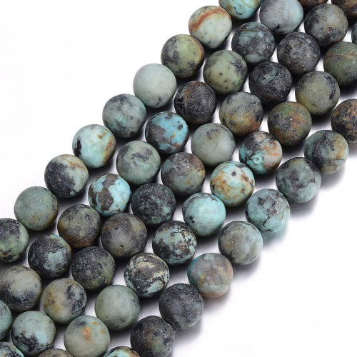 African Turquoise Frosted Gemstone Bead - North America Solutions Ltd