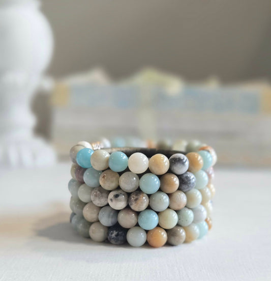 Flower Amazonite Gemstone Bracelet - North America Solutions Ltd