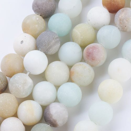 Flower Amazonite Frosted Gemstone Bead - North America Solutions Ltd
