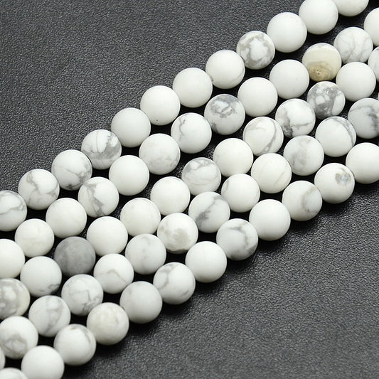 Howlite Frosted Gemstone Beads - North America Solutions Ltd