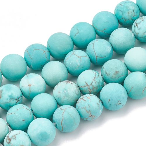 Magnesite Frosted Turquoise Gemstone Bead - North America Solutions Ltd