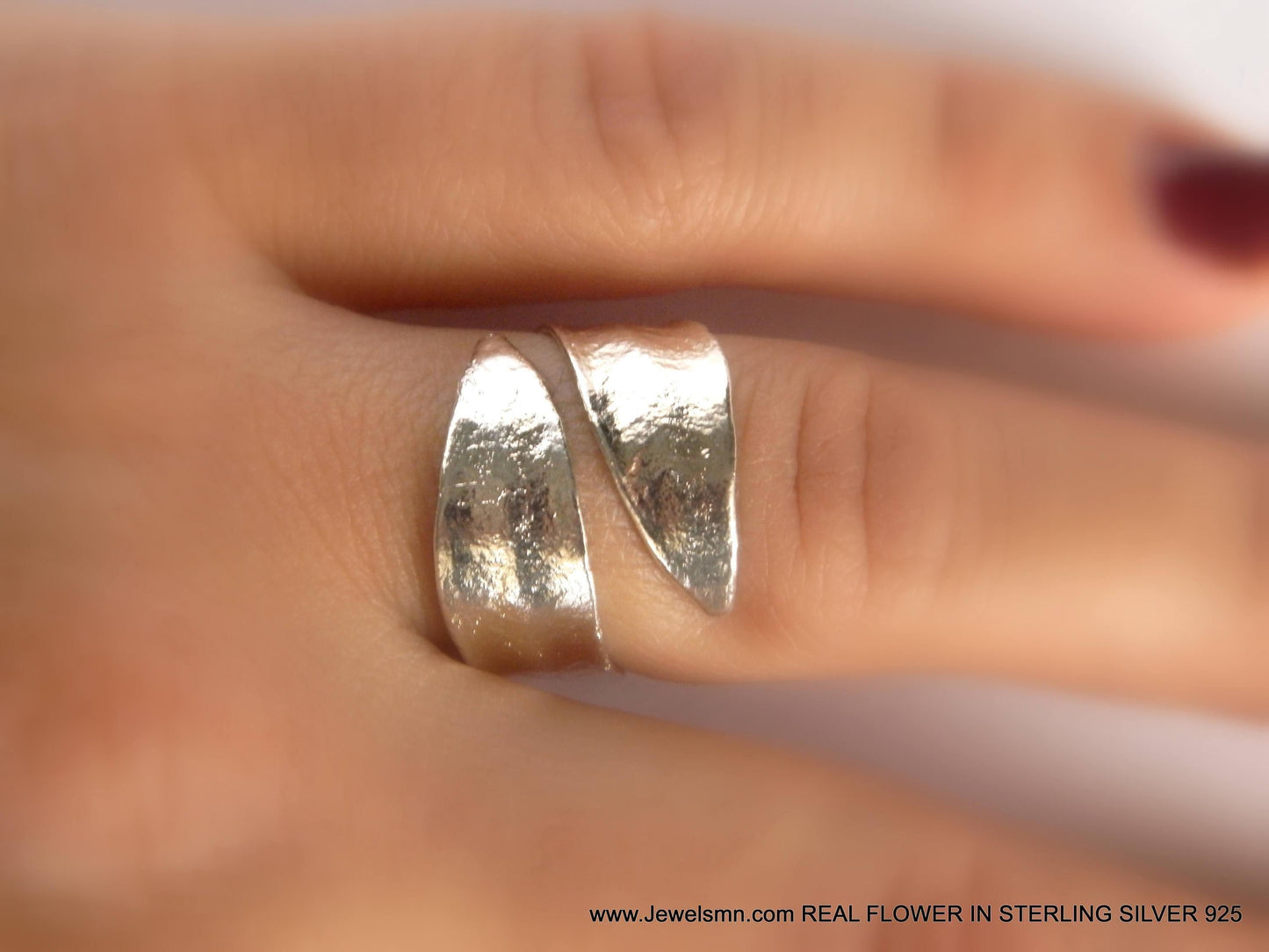 Silver Olive Leaf Ring, Gold-Plated Sterling Silver Jewelry, Double Leaf Ring, Handmade Minimalist Jewelry Gift, Birthday Gift for Women