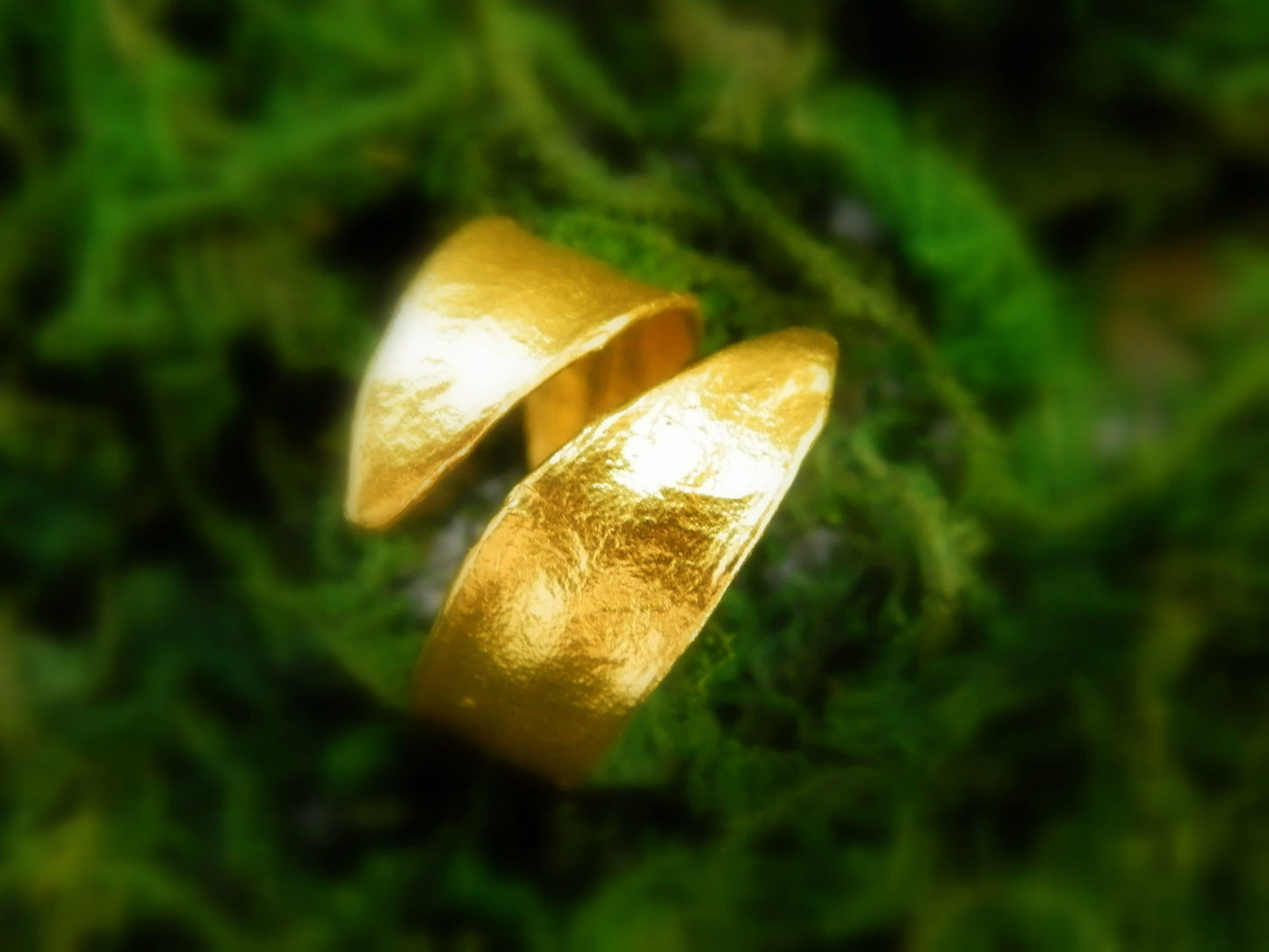 Silver Olive Leaf Ring, Gold-Plated Sterling Silver Jewelry, Double Leaf Ring, Handmade Minimalist Jewelry Gift, Birthday Gift for Women