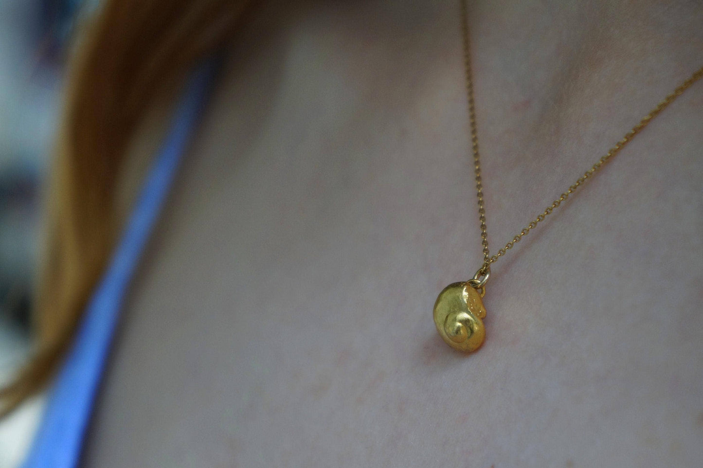 Real Sea Shell Dainty Necklace, 14K Gold Plated Sterling Silver Jewelry 925 Pendant, Handmade Minimalist Jewelry Gift, Boho Nature Style