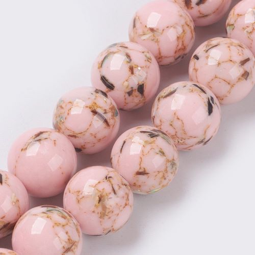 Pink Abalone Shell Assembled Turquoise Gemstone Bead - North America Solutions Ltd