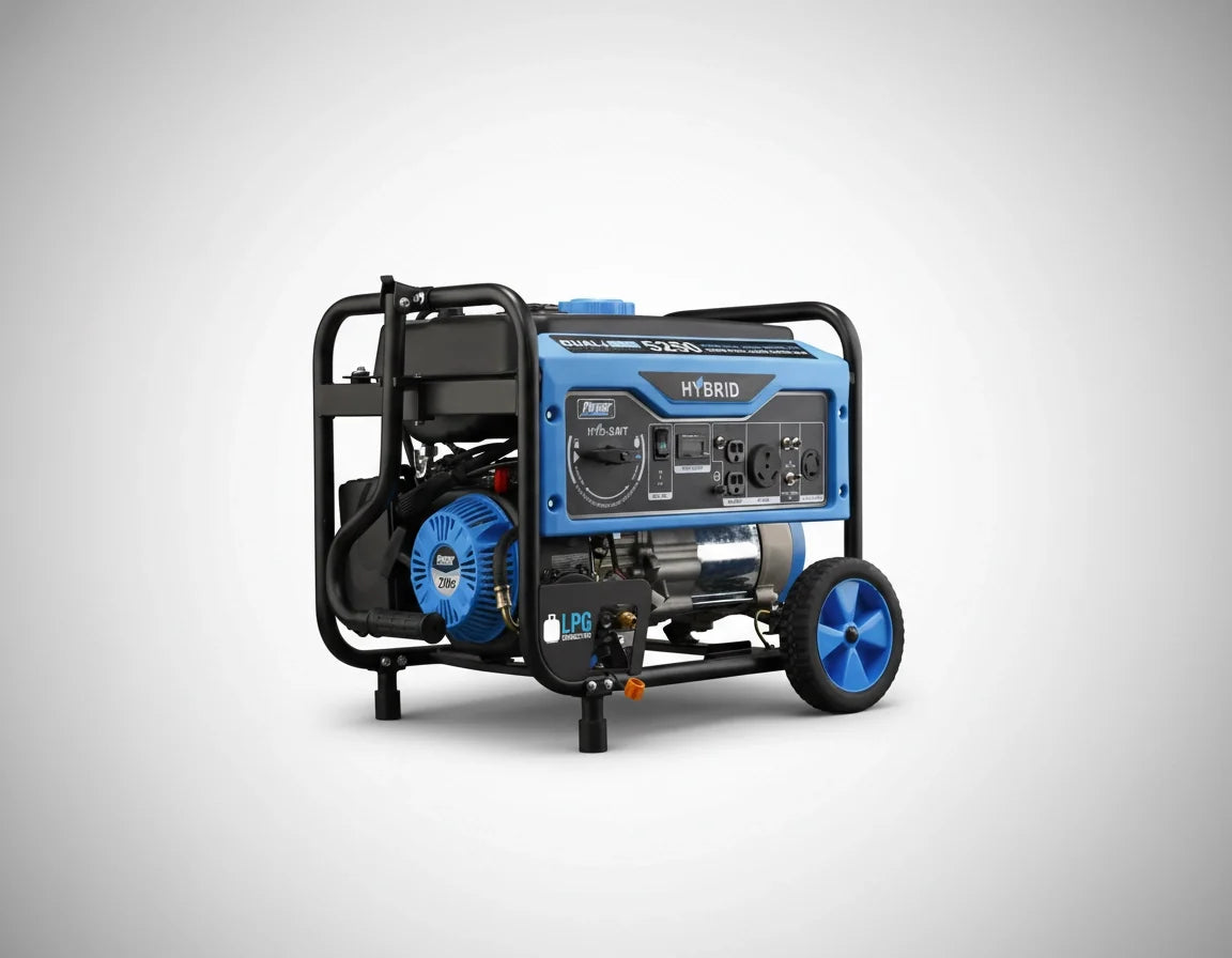 Pulsar PG7750B Dual Fuel Portable Generator 7750 Peak Watts Gas / 6250 Peak Watts Propane with Electric Start