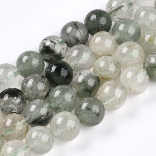 Green Rutilated Quartz Gemstone Bead - North America Solutions Ltd