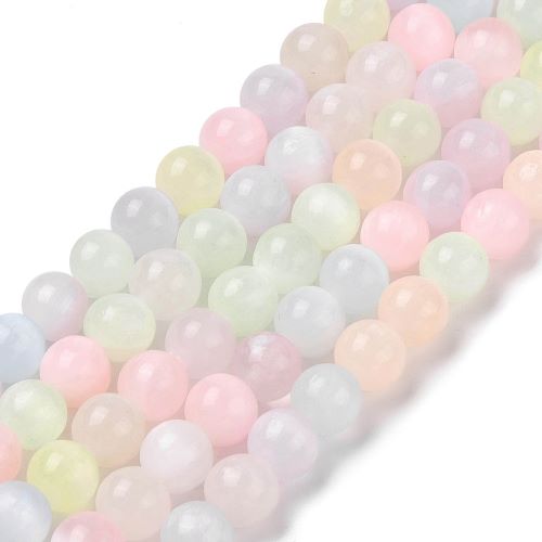 Satin Spar Macaron Gemstone Bead - North America Solutions Ltd