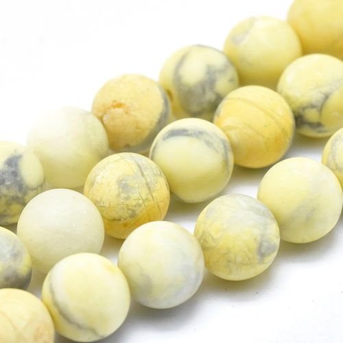 Howlite Yellow Frosted Gemstone Beads - North America Solutions Ltd